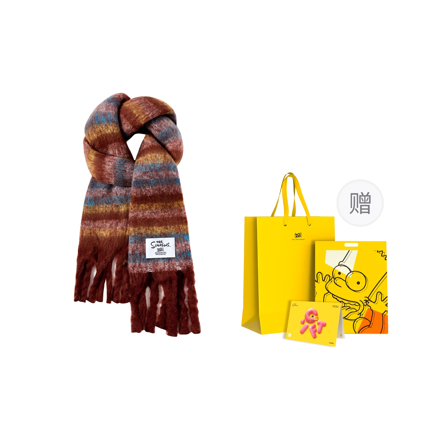 The Simpsons Plaid Gradient Scarf — фото 1