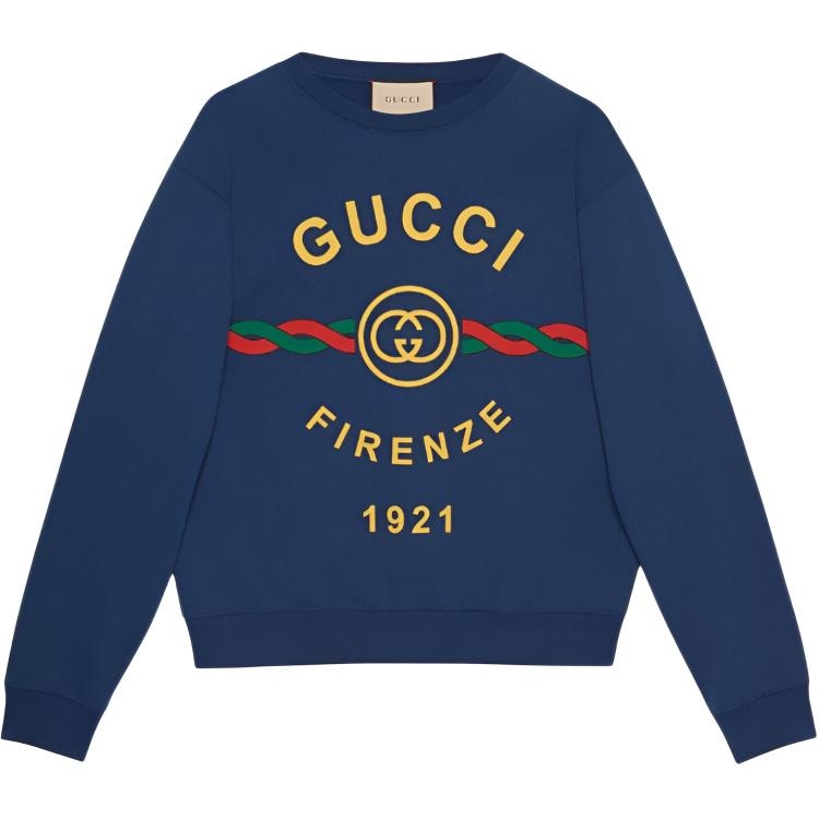 Худи Gucci Logo Long Sleeve Sweatshirt Blue