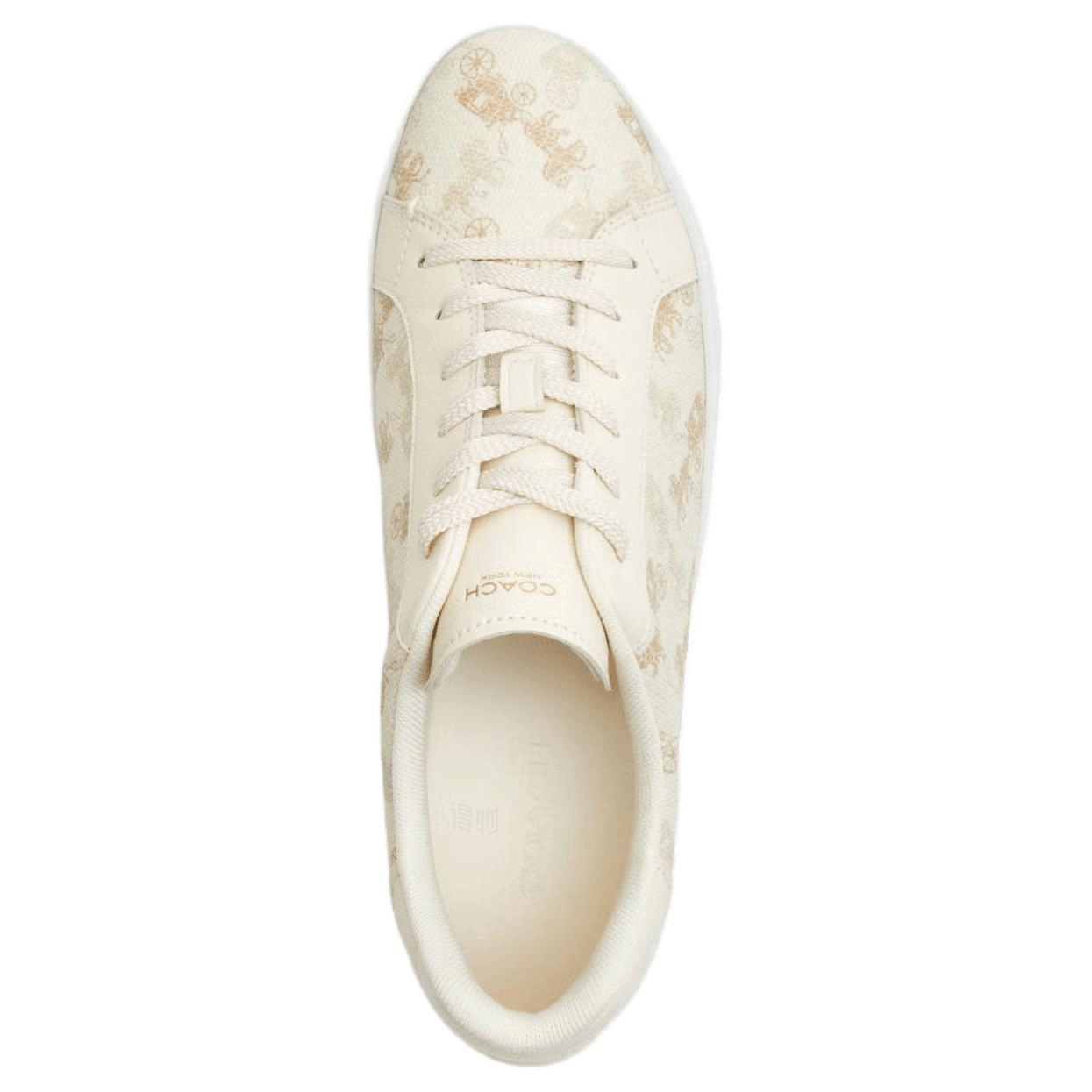 Coach Highline Round Toe Lace-Up Low Top Sneakers Beige — фото 7