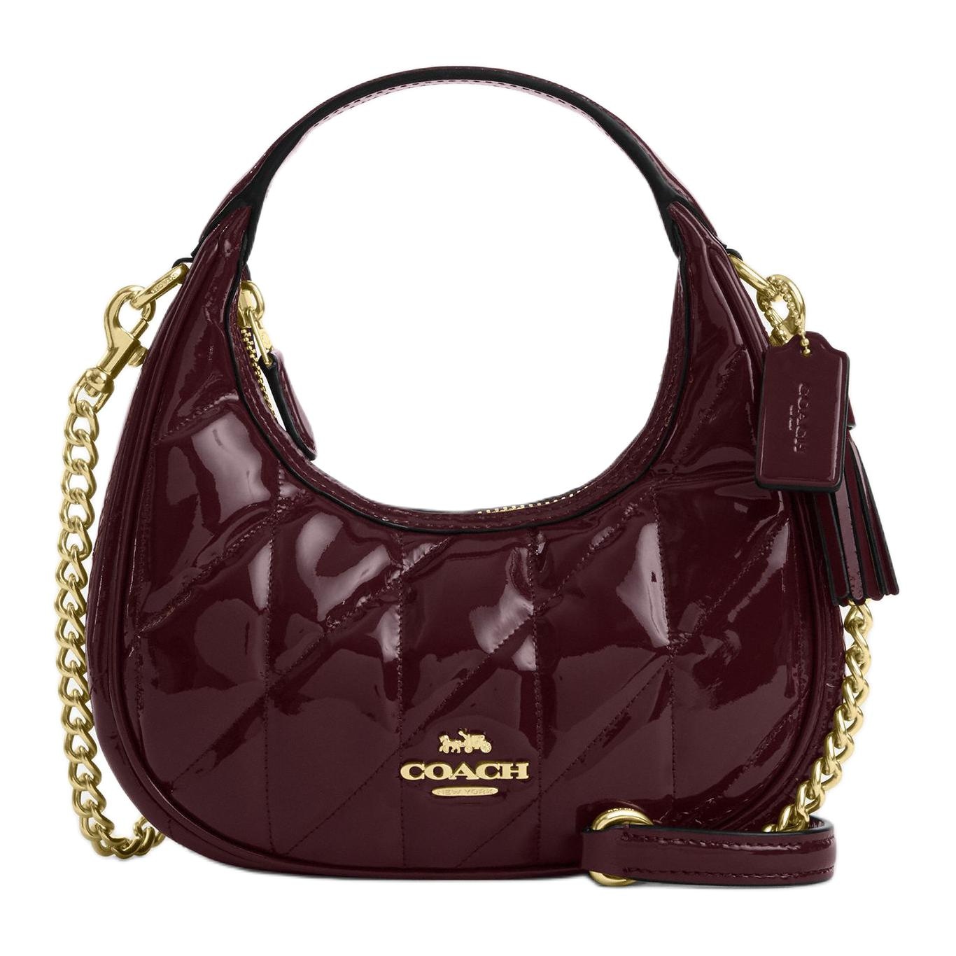 COACH/蔻驰 COACH Carmen 20 Quilted Leather Tote Small Burgundy