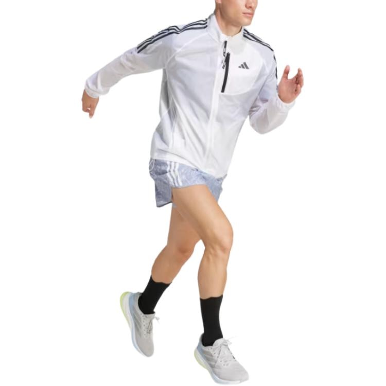 Adidas 3-Stripes Own the Run Jacket White — фото 3
