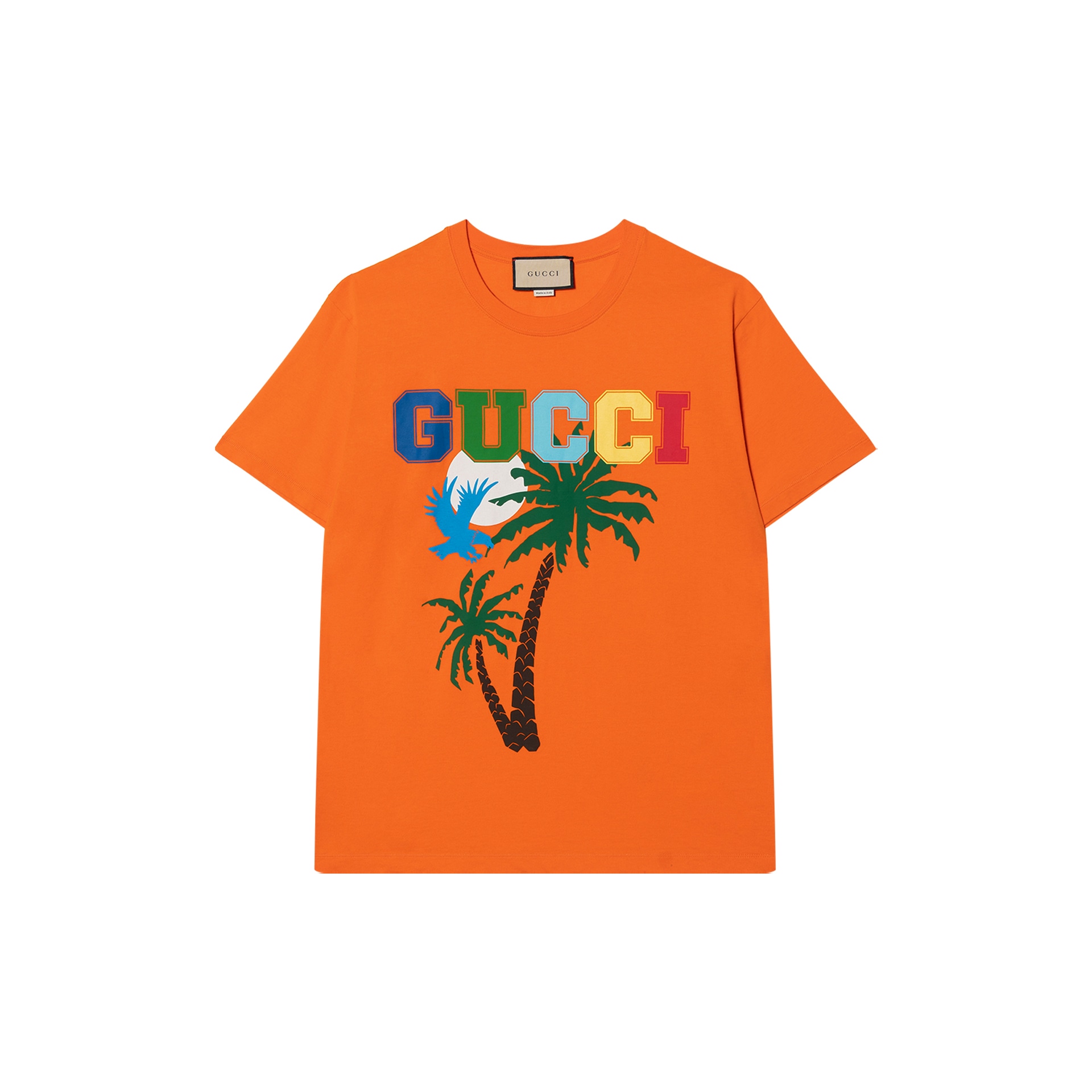 Футболка Gucci SS22 Palm Tree Print T-Shirt Orange