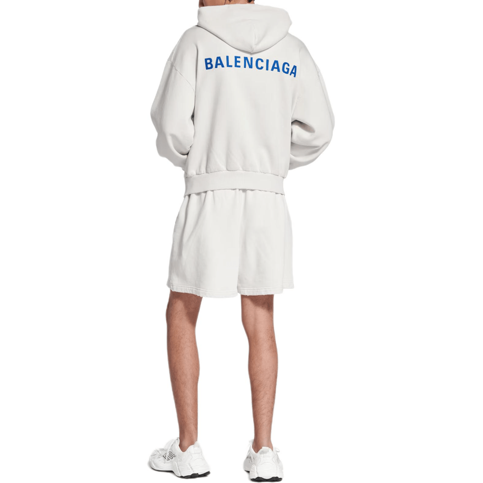 Balenciaga Letter Print Hoodie Blue — фото 4