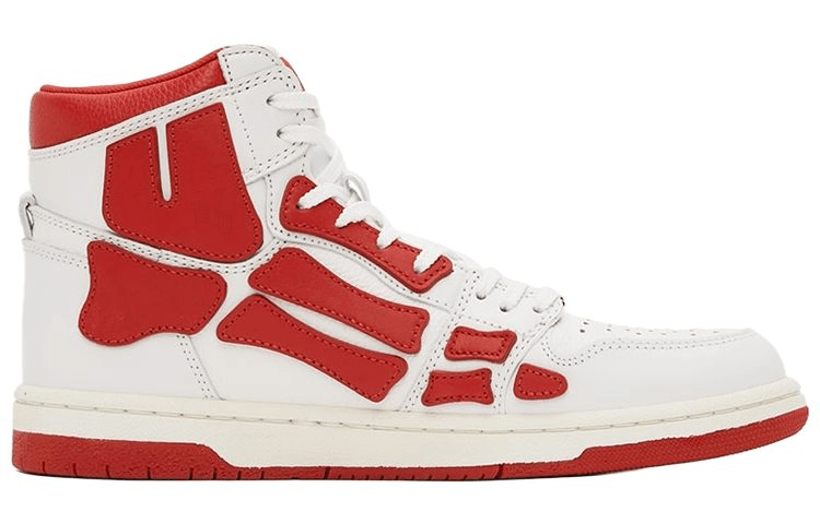 Amiri Skel-Toe Hi White Red — фото 7