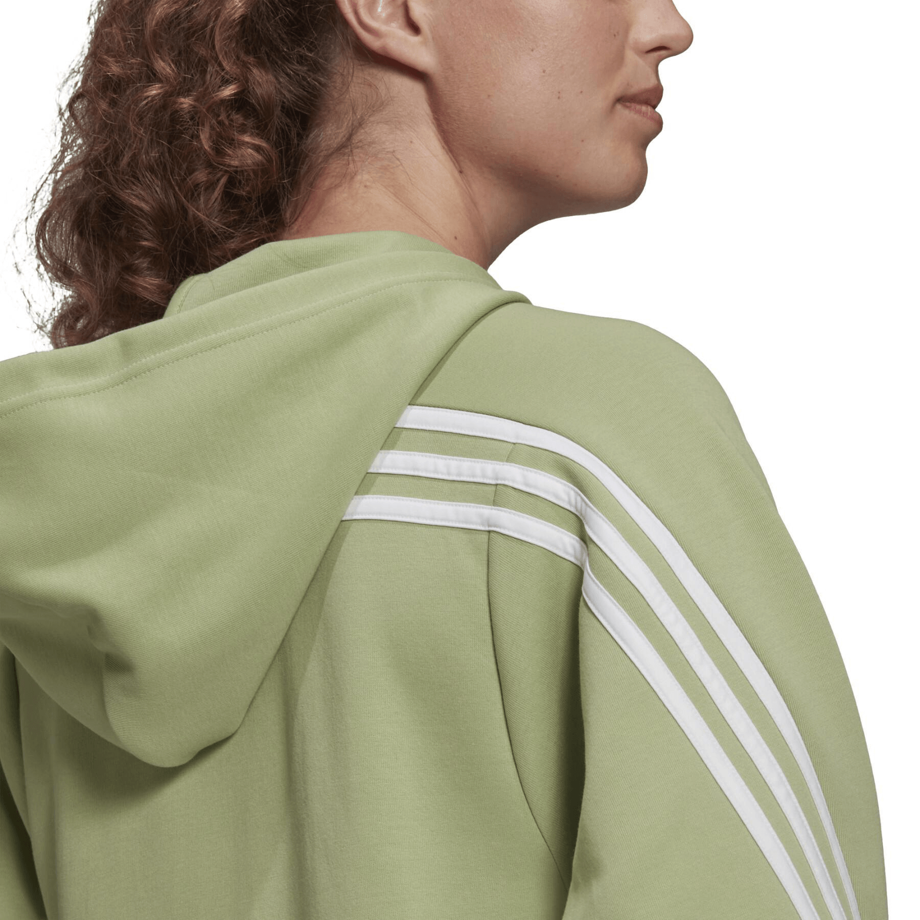 Adidas W Fi 3S Fz Reg Hoodie Green — фото 3