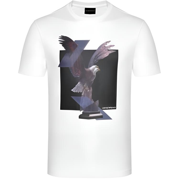 EMPORIO ARMANI/阿玛尼 Emporio Armani Eagle Print T-Shirt White