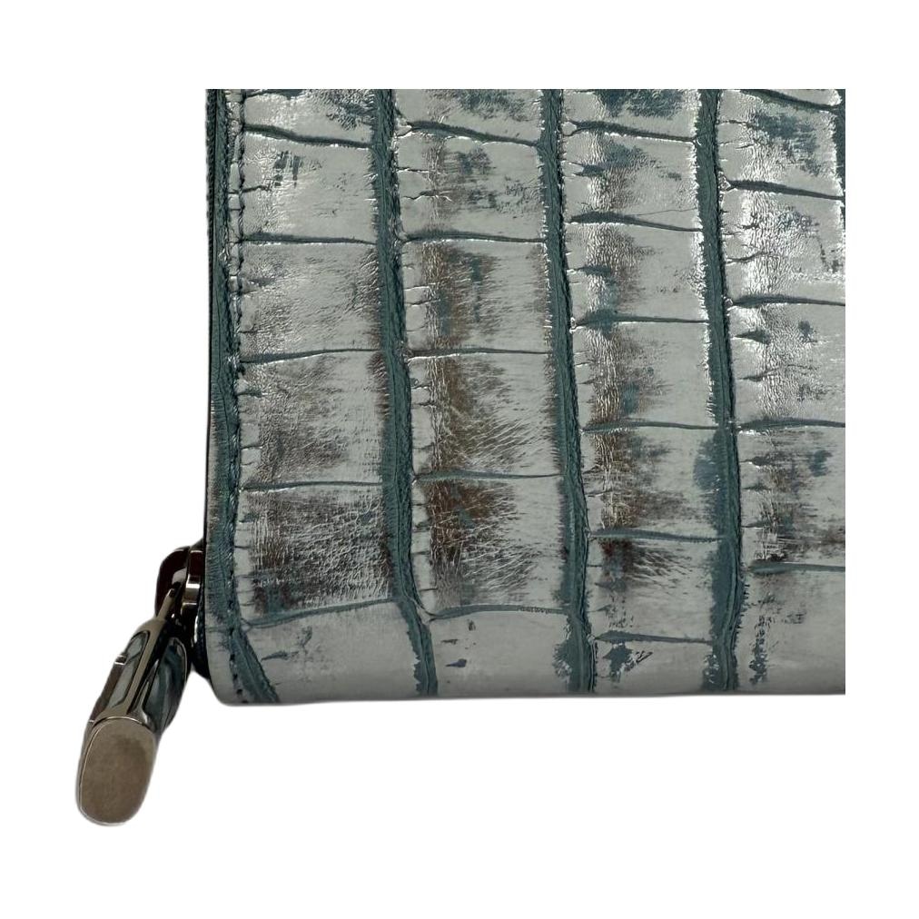 Louis Vuitton Glacier Blue Crocodile Zipper Wallet — фото 2