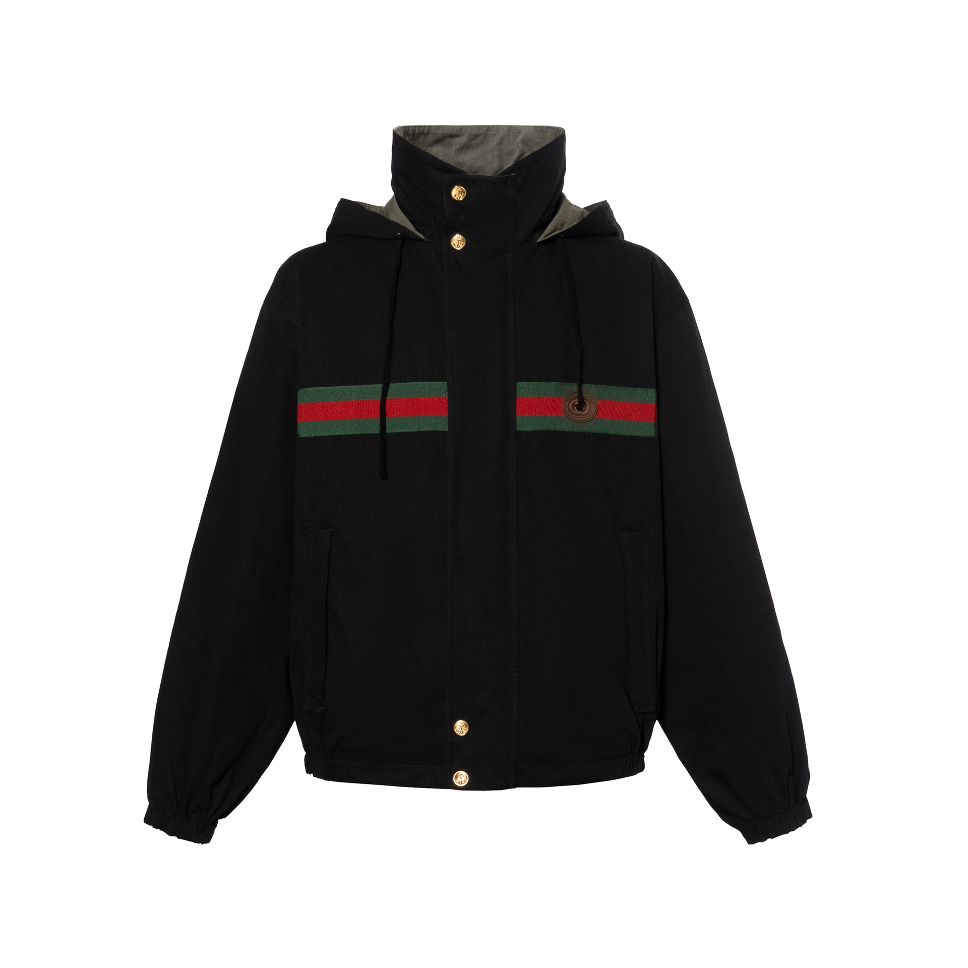 GUCCI/古驰 Gucci Nylon Cotton Blend Jacket Black
