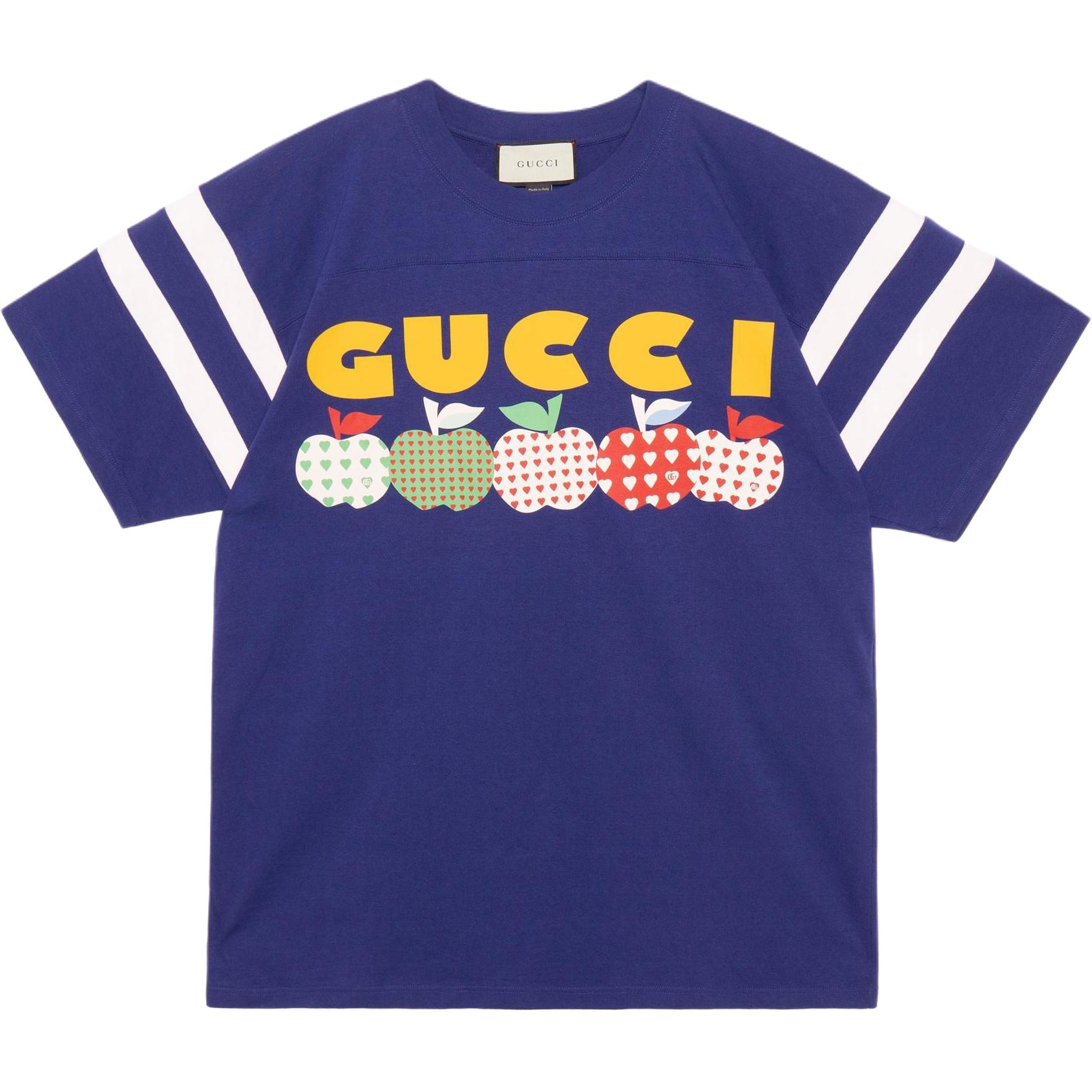 GUCCI/古驰 Gucci Valentine's Special FW21 T-Shirt Blue