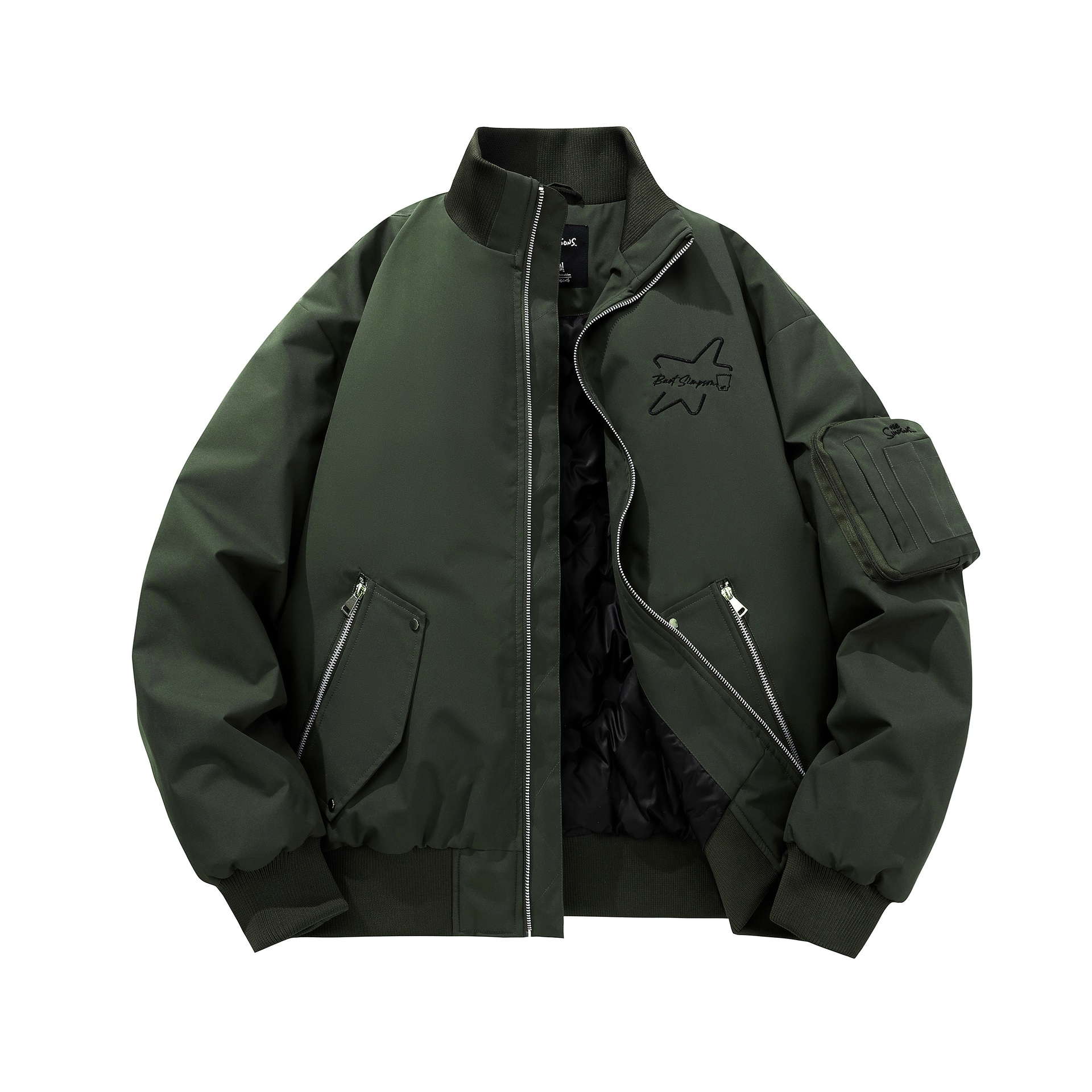 The Simpsons/辛普森一家 The Simpsons Streetwear Graffiti Embroidered Down Jacket