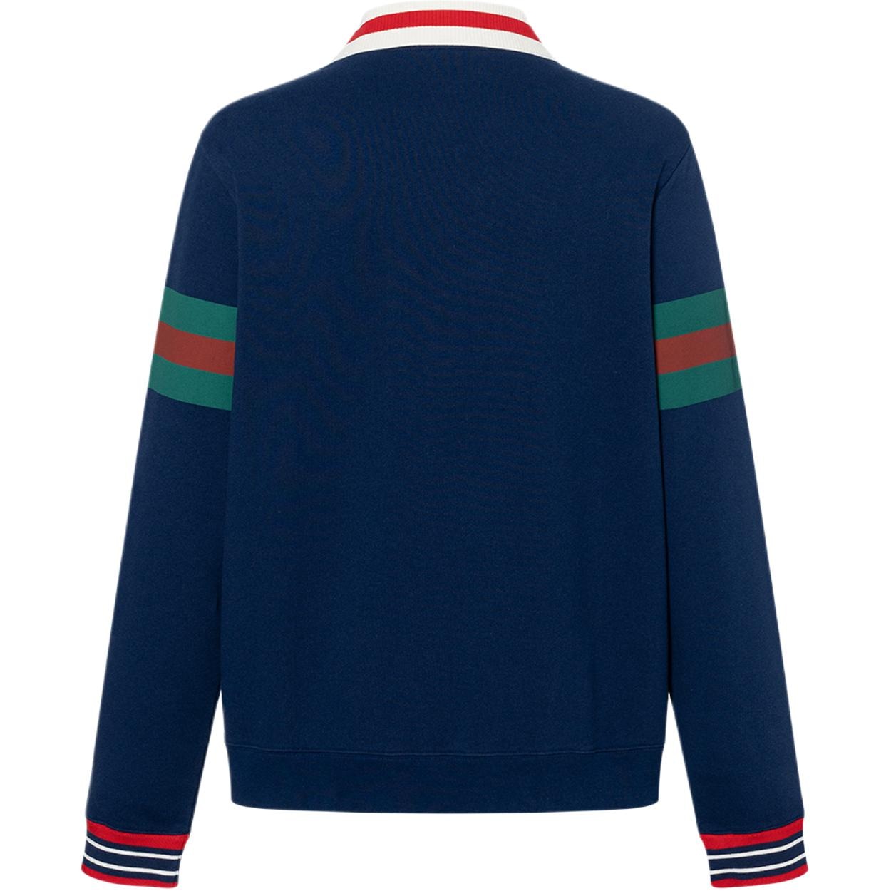 Gucci SS23 Striped Lettering Sweatshirt Navy — фото 1