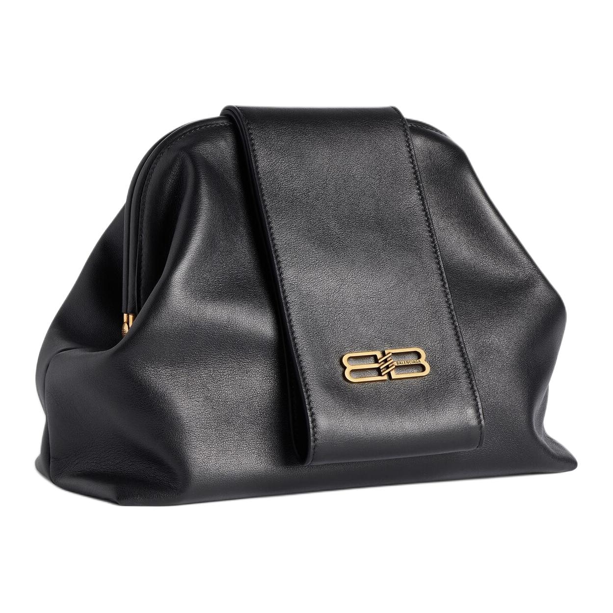 Balenciaga Medium Leather Tote Black Gold Hardware — фото 1