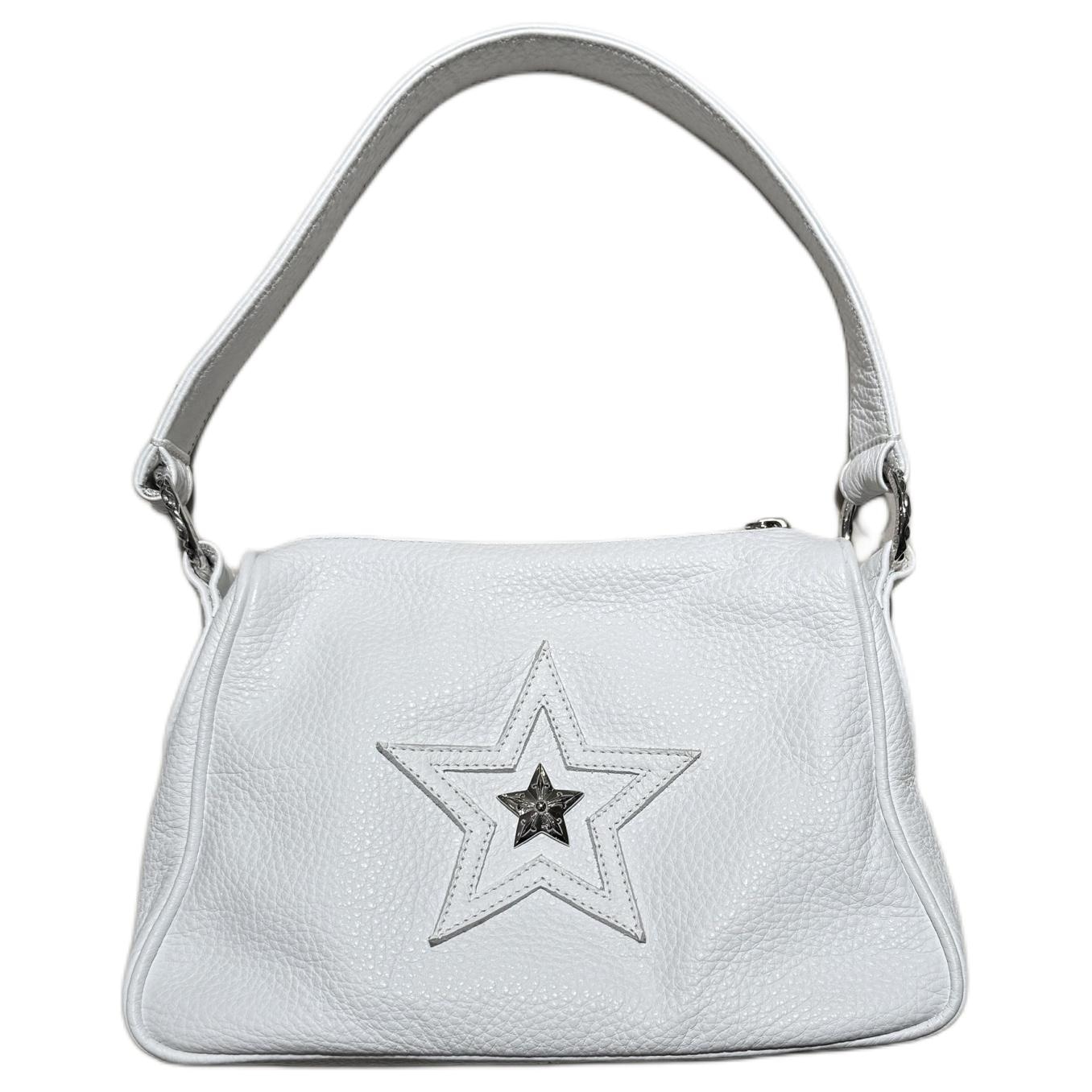 Chrome Hearts 克罗心 克罗心 星星银饰 羊皮 鸡块包手提包 常规 女款 白色