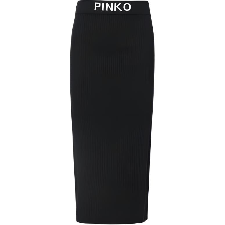 PINKO FW25 Letter Embroidered Knit Skirt