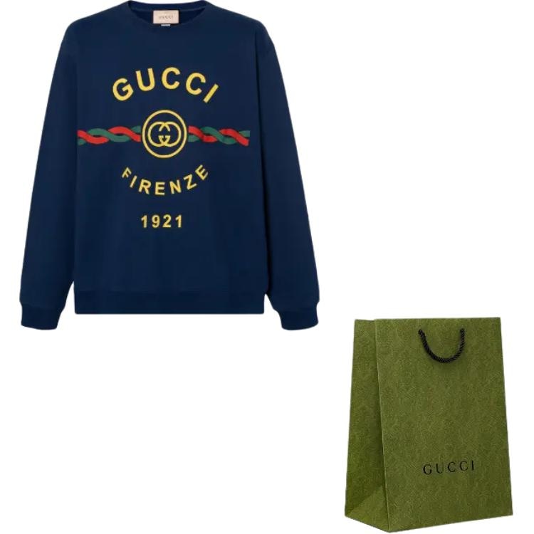 Gucci 1921 Logo Sweatshirt Blue — фото 6