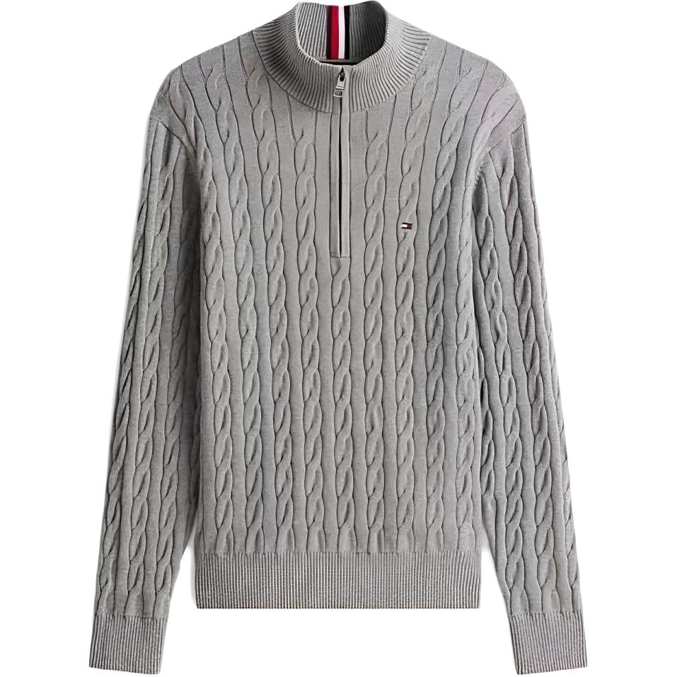 Tommy Hilfiger Logo Half-Zip Knit Sweater