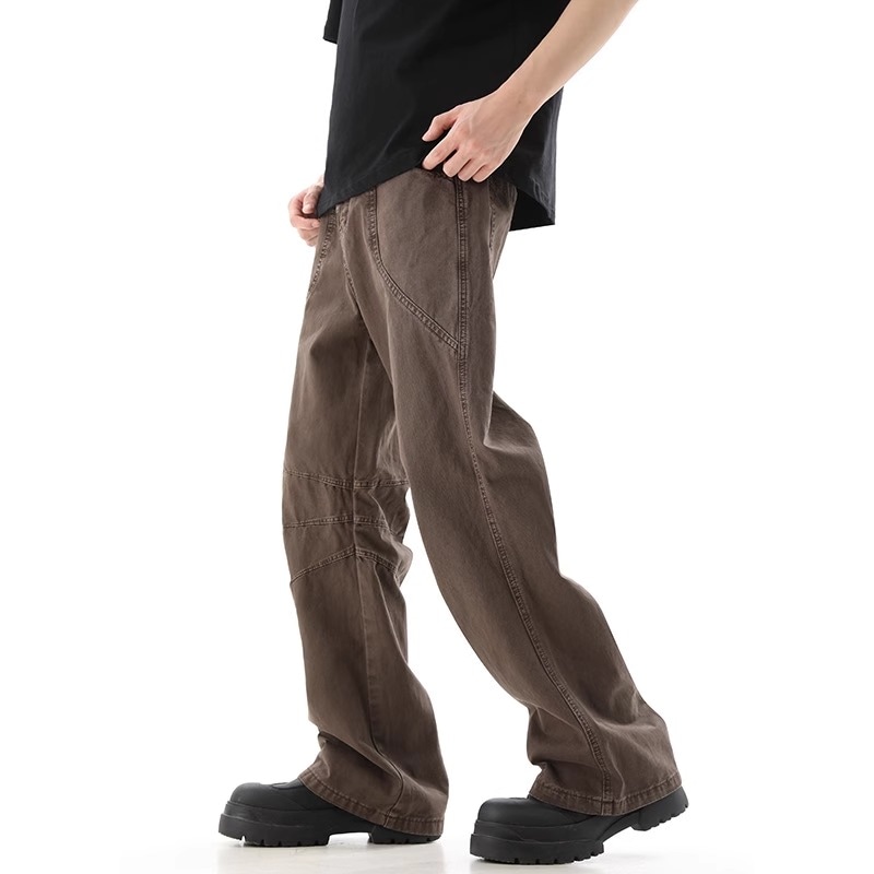 Struggle Vintage95 Wide Leg Jeans Khaki — фото 7