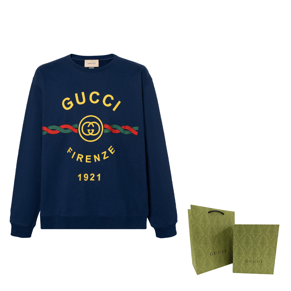 Gucci 1921 Logo Sweatshirt Blue — фото 8