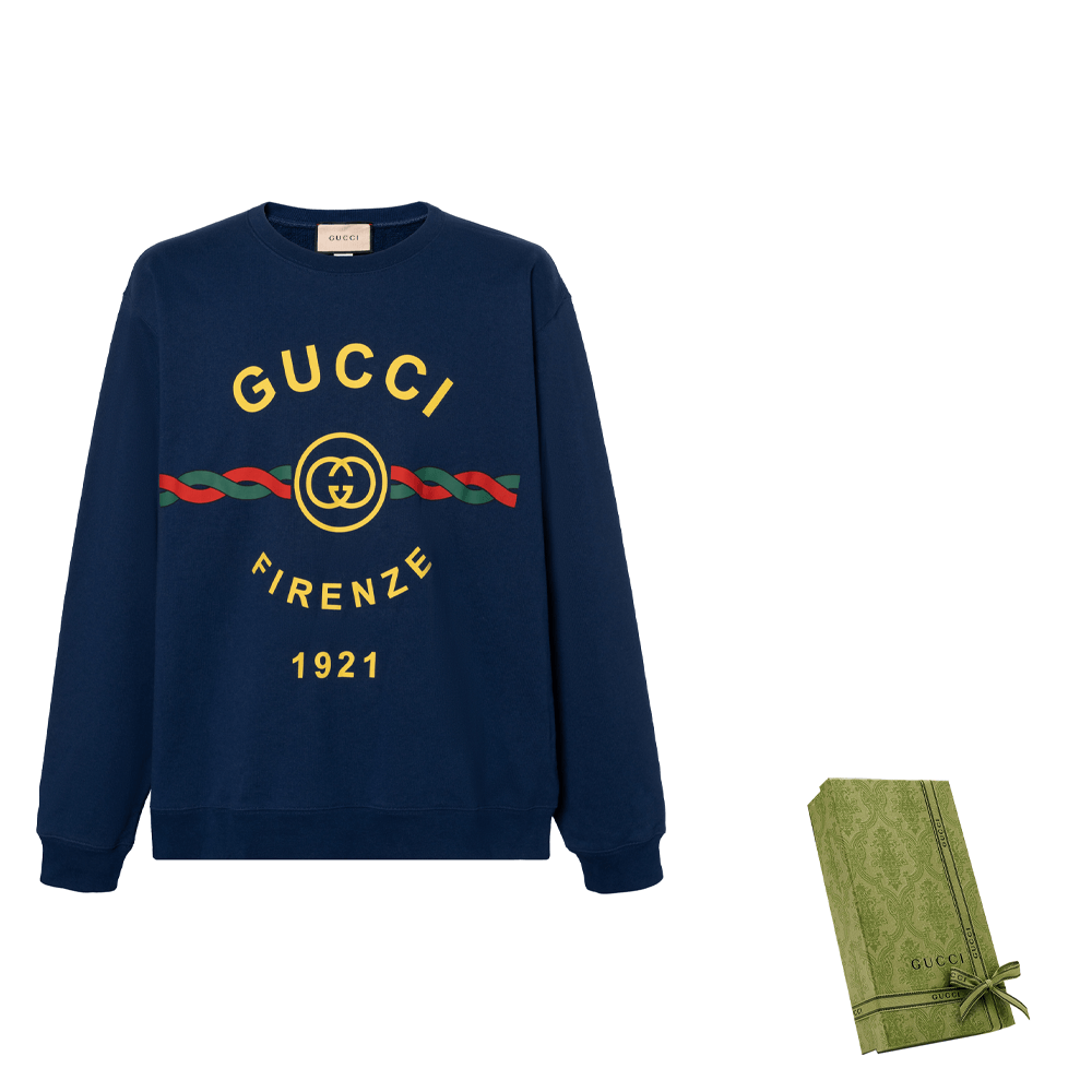 Gucci 1921 Logo Sweatshirt Blue — фото 7