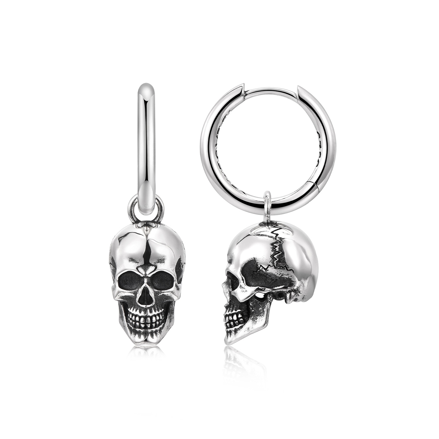 Ideagemer Skull Silver Earrings — фото 6