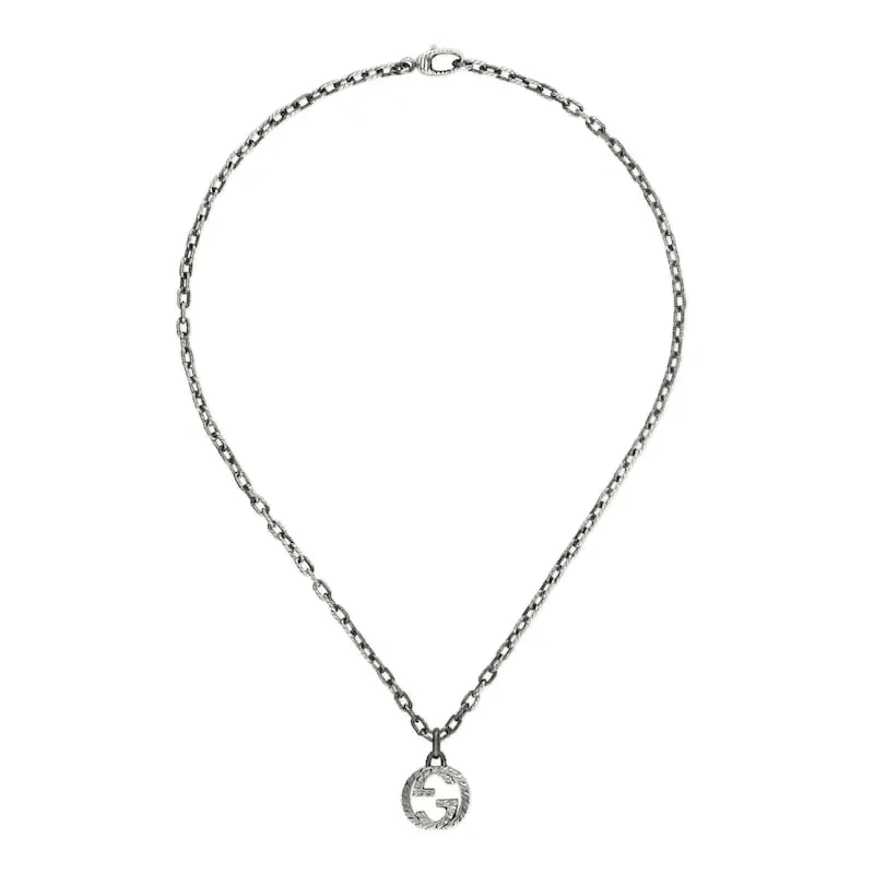 Gucci Interlocking G Silver Necklace — фото 3