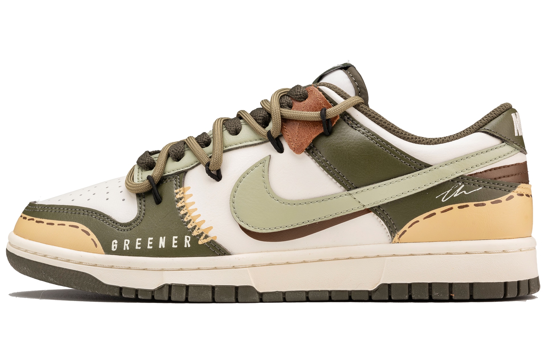 Кроссовки Nike Dunk Low Retro Brown Green