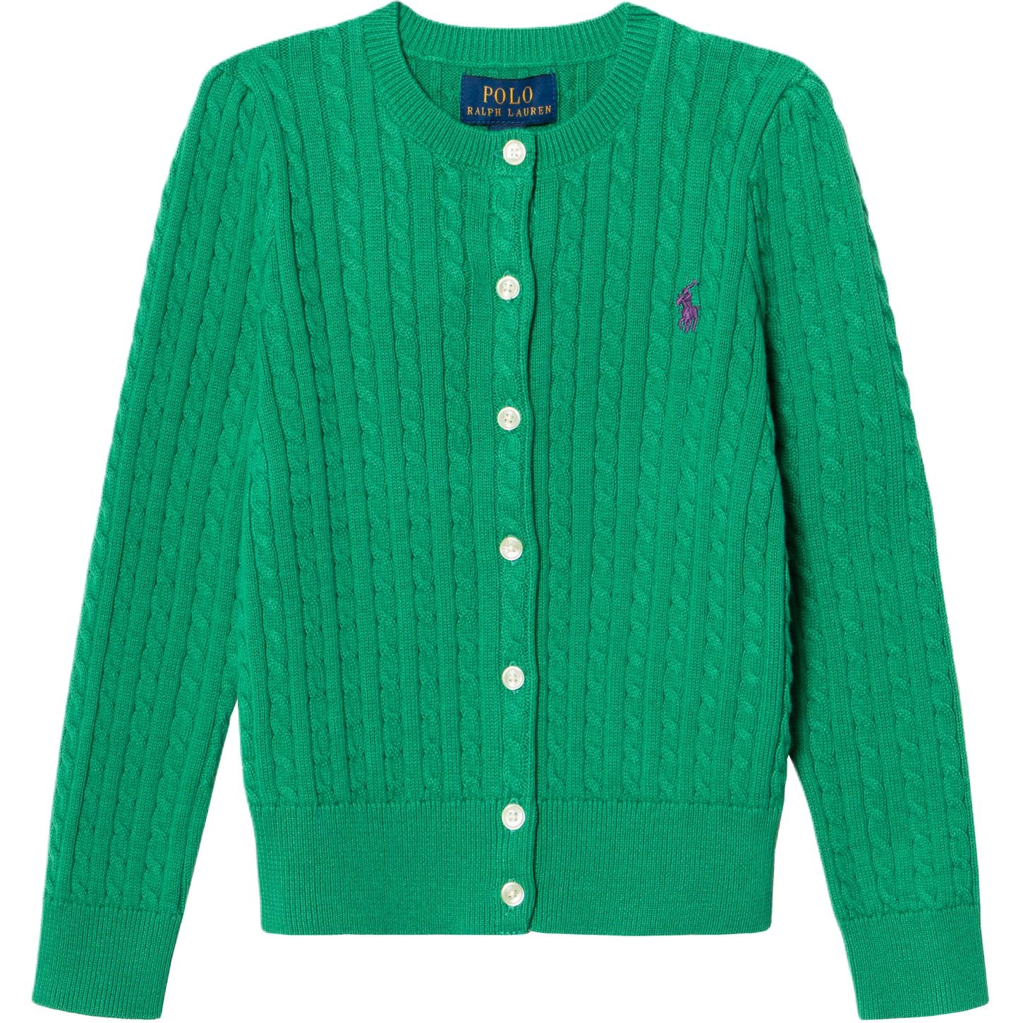 Polo Ralph Lauren FW24 Solid Logo Knit Sweater Green Kids