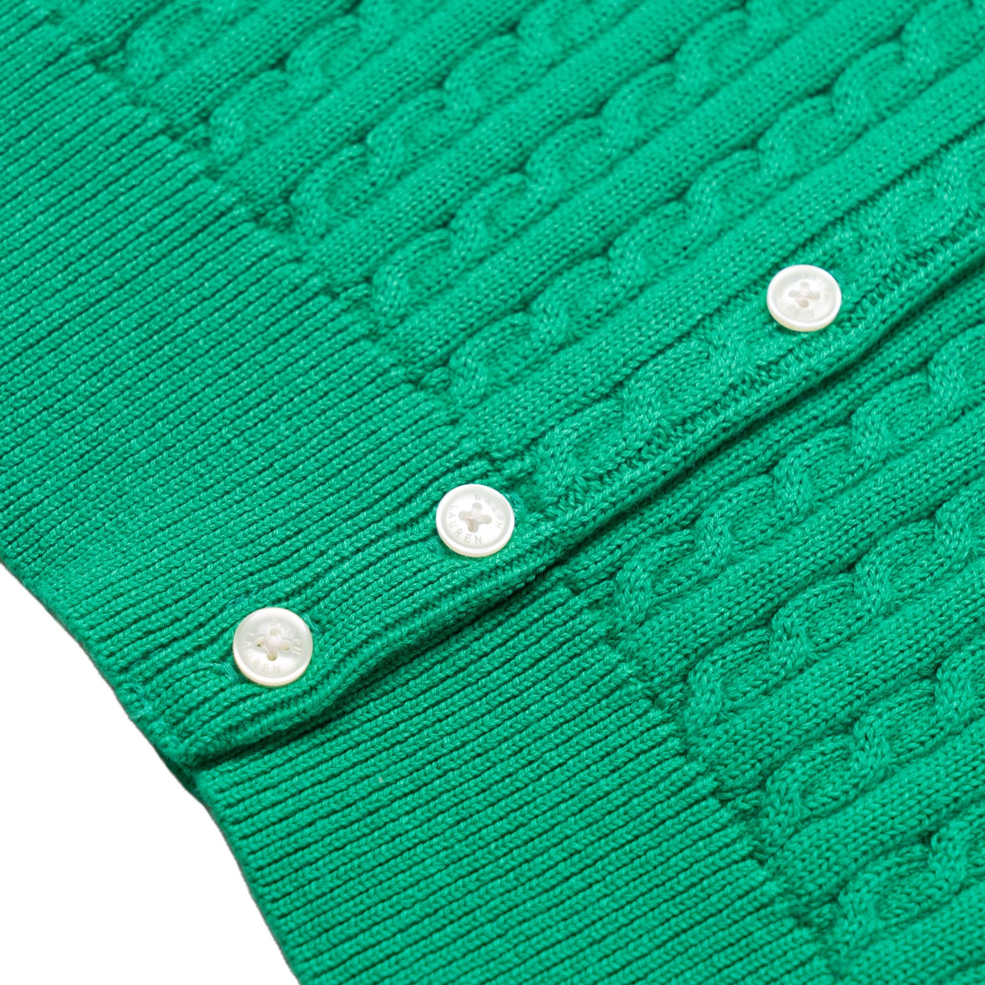 Polo Ralph Lauren FW24 Solid Logo Knit Sweater Green Kids — фото 2