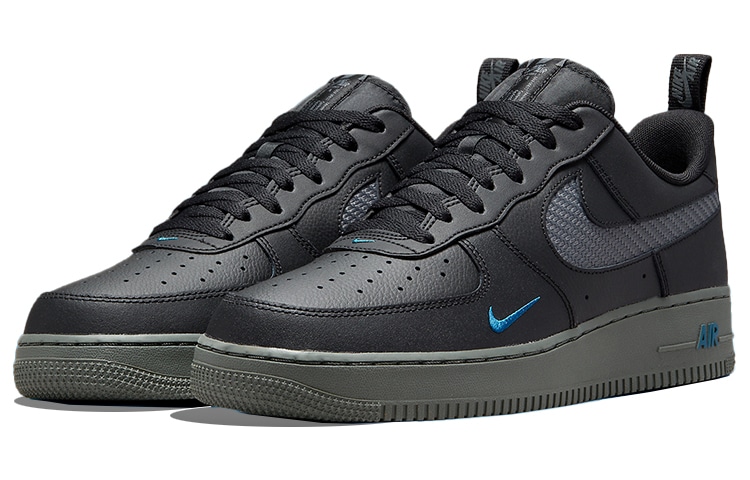 Nike Air Force 1 Low Black Blue — фото 2
