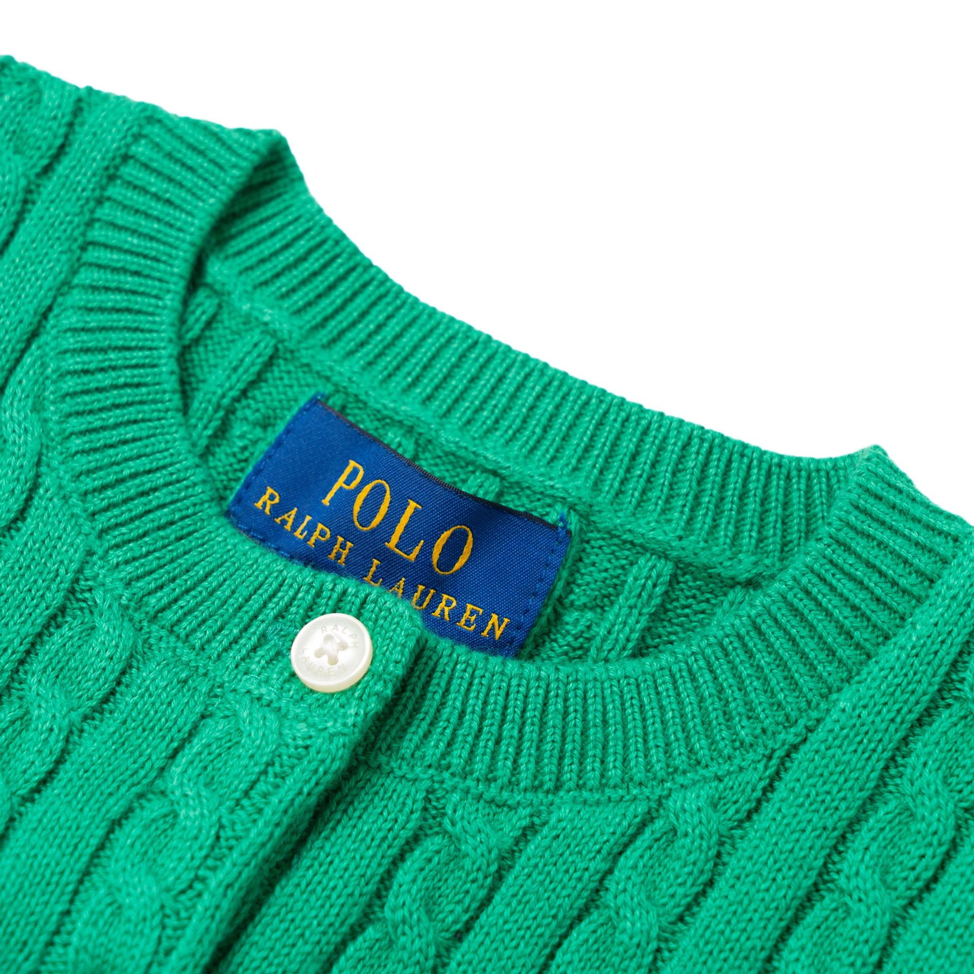 Polo Ralph Lauren FW24 Solid Logo Knit Sweater Green Kids — фото 3
