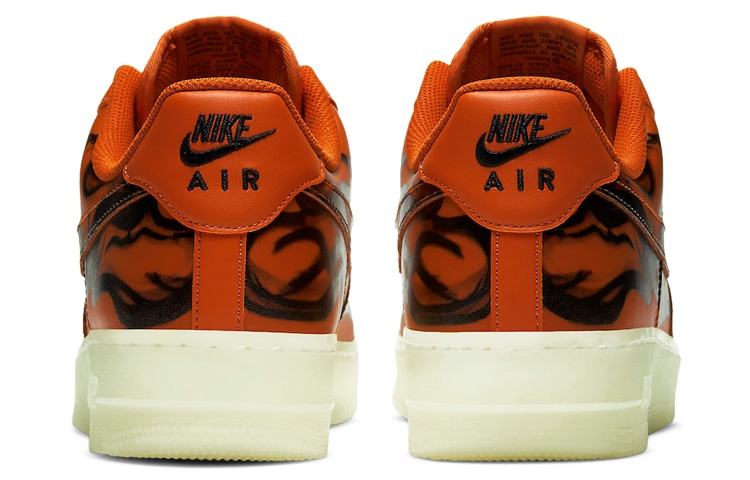 Nike Air Force 1 Low 07 Skeleton QS "Orange" — фото 4