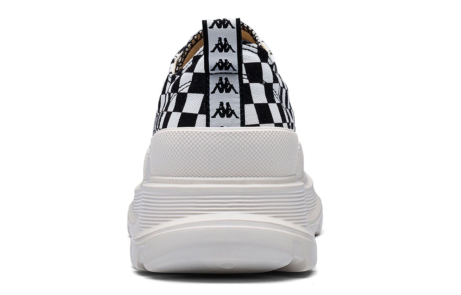 Kappa Back-to-Back Checkerboard Low Sneakers White Black — фото 4