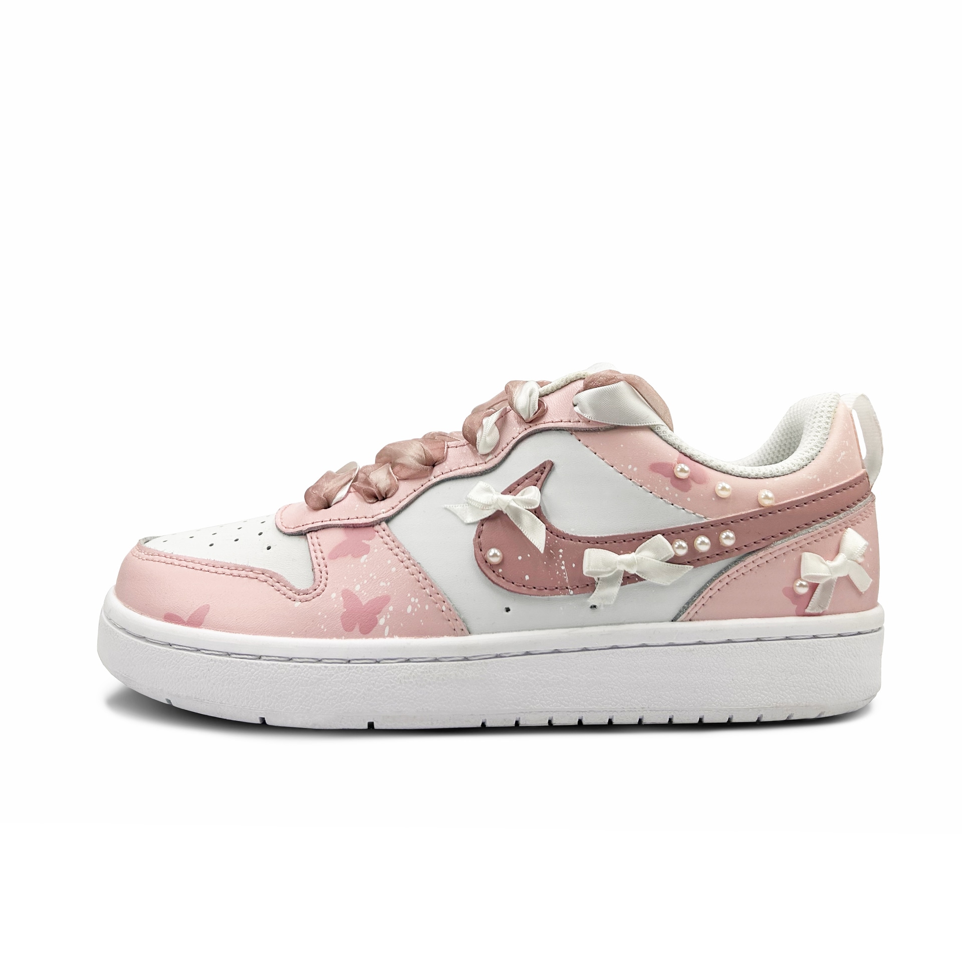 Кроссовки Nike Court Borough Low GS Pink White