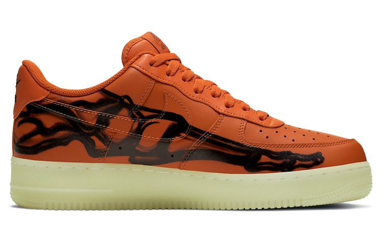 Nike Air Force 1 Low 07 Skeleton QS "Orange" — фото 1