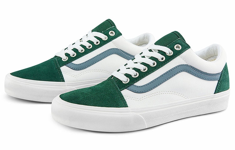 Vans Old Skool White Green — фото 1