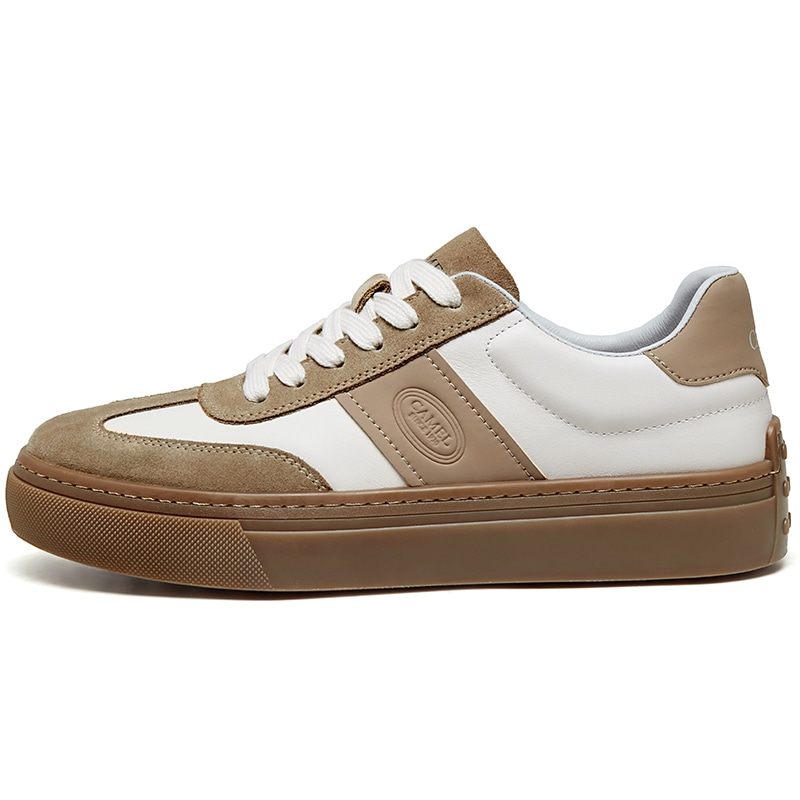 CAMEL骆驼 CAMEL Retro Leather Sneakers