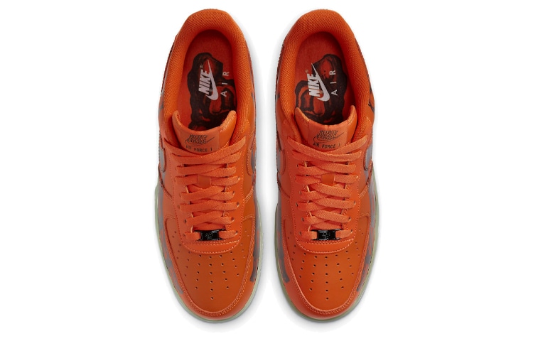 Nike Air Force 1 Low 07 Skeleton QS "Orange" — фото 3