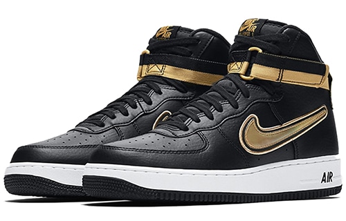 Nike Air Force 1 "For the Love of the Game" Black/Metallic — фото 2