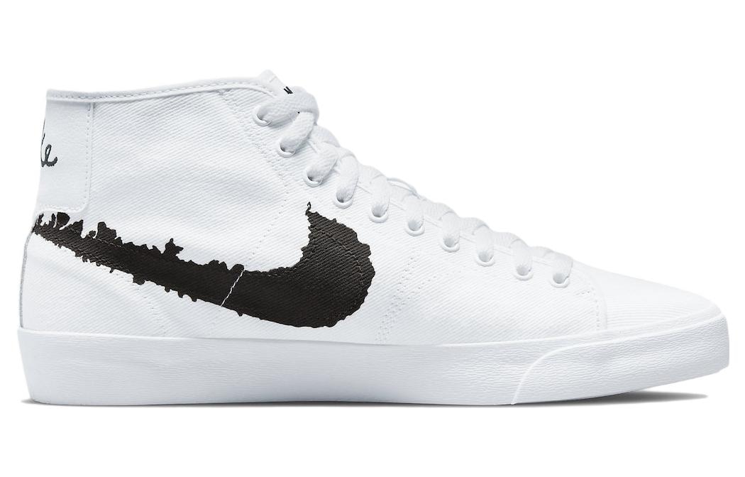 Nike Blazer Mid White Black — фото 1