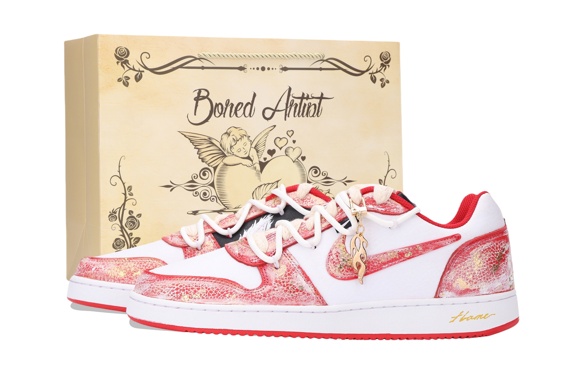 Кроссовки Nike Ebernon White Red