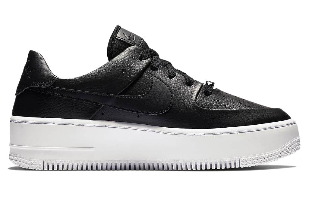 Nike Air Force 1 Sage Low Triple Black White — фото 1