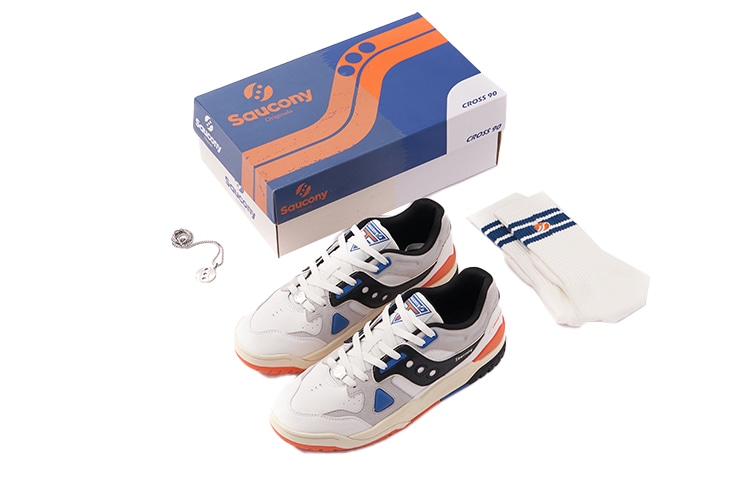 Saucony Cross 90 White Black Orange