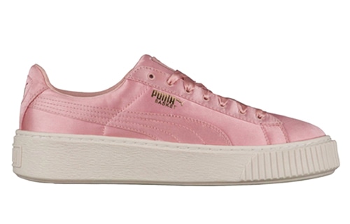 Puma Basket Platform Satin Creepers Pink — фото 1