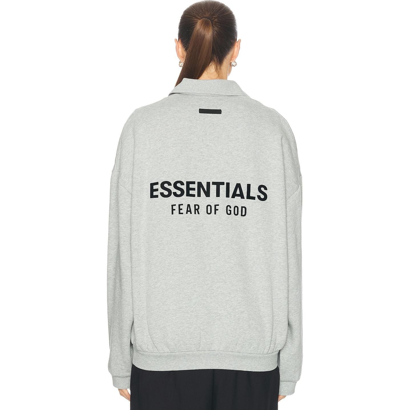 Fear Of God Essentials FW24 Holiday Core Polo Light Mist Grey — фото 6