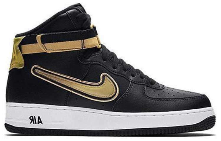 Nike Air Force 1 "For the Love of the Game" Black/Metallic — фото 1