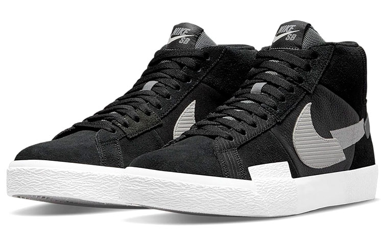 Nike Blazer Mid Black Grey — фото 2