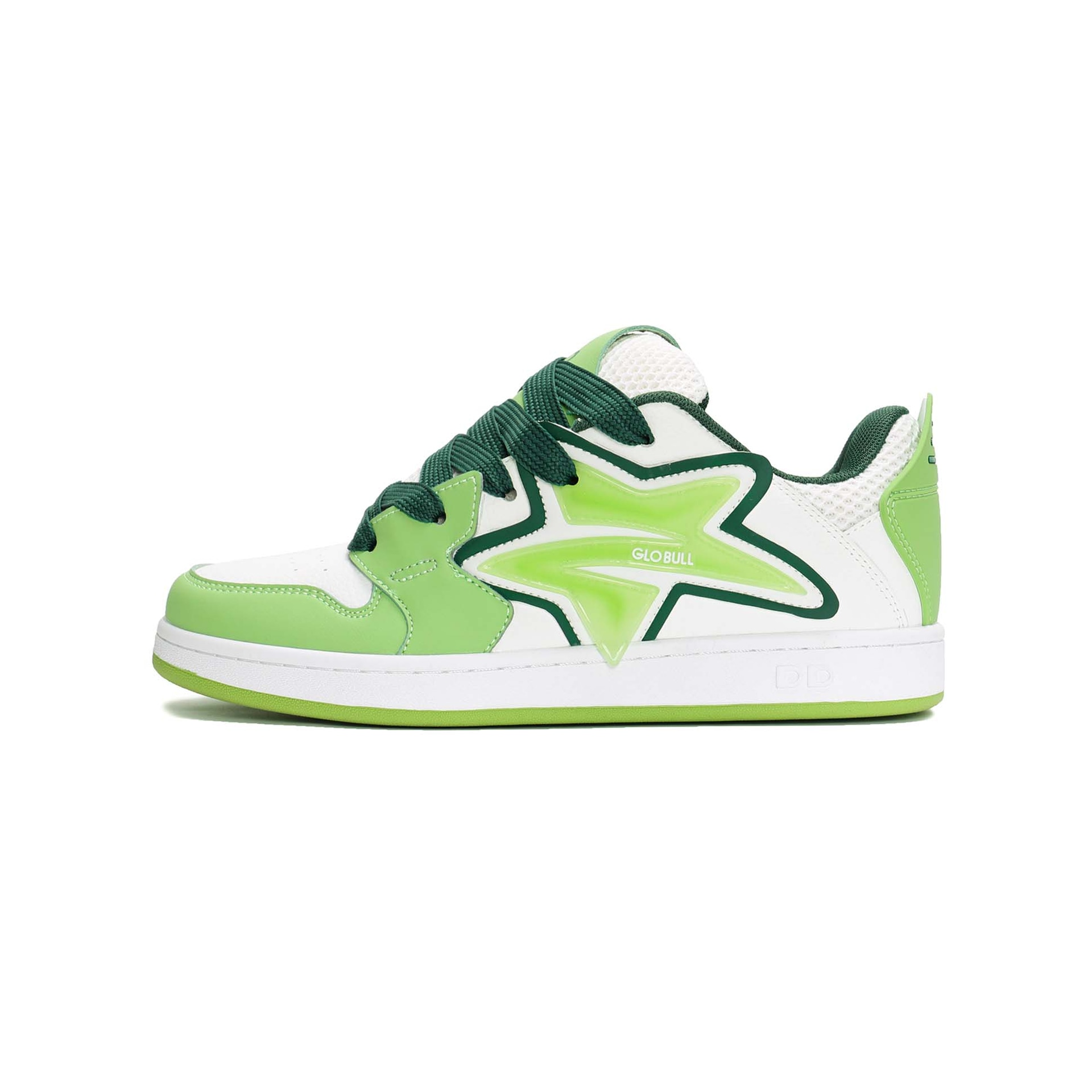 GLO BULL Low Top White Green