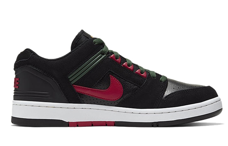 Nike Air Force 2 Low Black Red Green — фото 1
