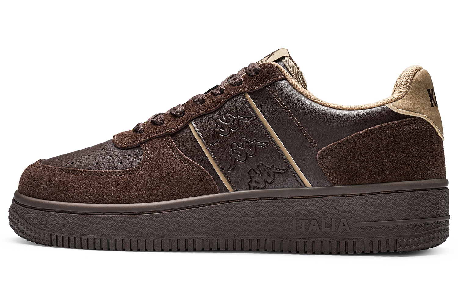 Kappa/卡帕 Kappa Brown Low-Top Sneakers