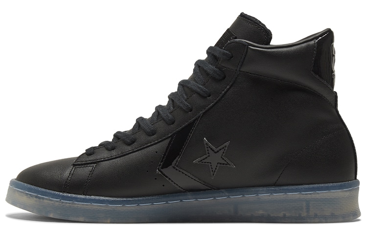 Converse Cons Pro Leather High "Black Ice Black Clear"